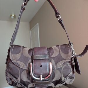 Coach Soho Brown Patterned Shoulder Bag